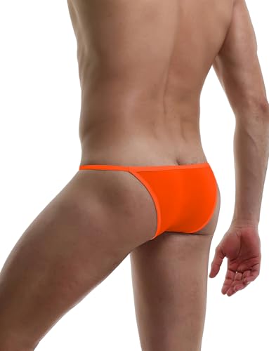 FEOYA Mens Sexy Briefs Low Rise Bikini G-Strings Thongs High-Leg Opening Bulge Pouch Briefs Thin Underwear 3 Pack3