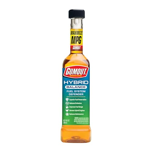 Image of Gumout 510339 Hybrid Balance Fuel System Defender, Preserves Fuel Degradation, Cleans Injectors & Boosts Efficiency, Easy Pour & Go, Treats up to 19 Gallons per Bottle -10 Fl Oz
