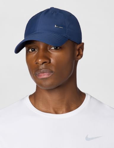 Nike Herren Df Club Baseballkappe, Midnight Navy/Metallic Silver, S-M EU – Ansicht 2