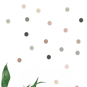 Rangoli Polka Dots Wall Sticker (PVC Vinyl, 7cm (Diameter) x 70 Pieces, Self-Adhesive) DIY Decals, Living Room, Drawing Room, Hall, Decortation, Wallpaper