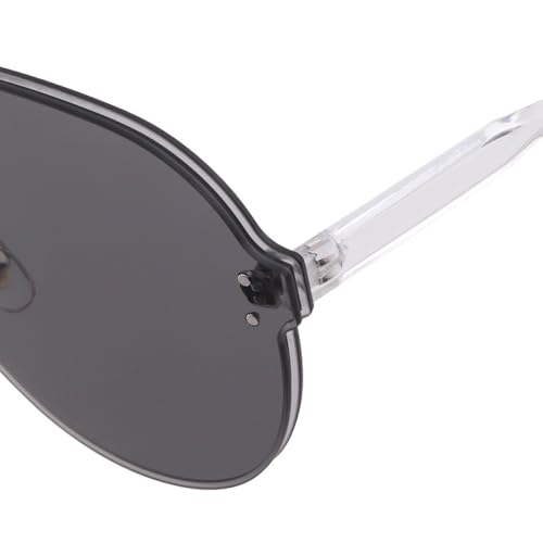 Lunettes de soleil vintage monobloc et grand modèle pour un look rétro chic - 3