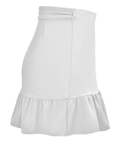 ChinFun Women's Ruffle Sarongs Beach Wrap Cover Up Swimwear Bikini Bottoms High Waisted Tankini Swim Skirts Swimdress4