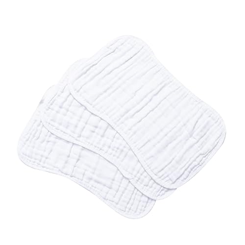 3pcs Burp Cloths Soft Shoulder Pad for Boy Girl White Burp Cushion Easy to Clean and Travel-Friendly for Spitting and Keeping Clothes Clean