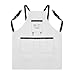 Stylecraft Hair Cutting Apron, Heavy Weight, Waterproof, Professional Barber-Salon Cross Back Strap and Pockets (White)