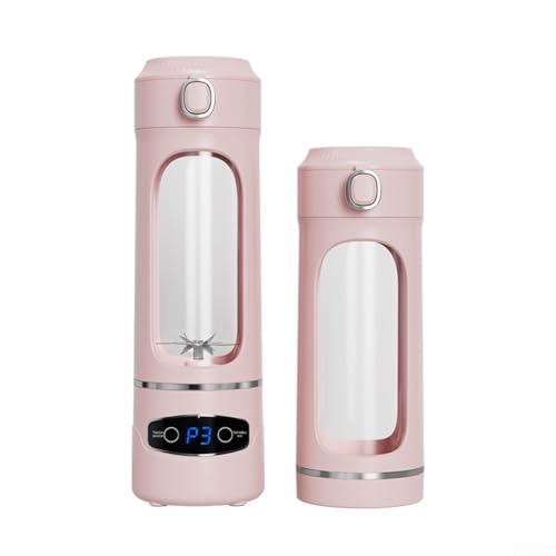 Volakebeing Spremiagrumi portatile da 600 ml con 12 lame in acciaio inossidabile, ricaricabile di tipo C, sicuro per uso alimentare, tritaghiaccio, autopulente, ideale per frullati (C)