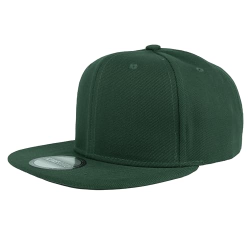 Image of Gelante Snapback Hats for Men - Flat Bill Brim Baseball Cap Hat - Plain Blank Adjustable