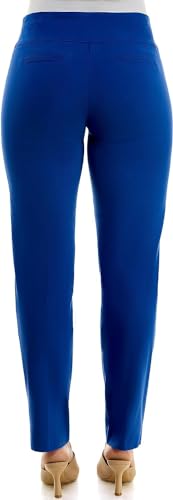 Zac & Rachel Women's Petite Millennium Fabric Pull-On Slim Leg Pant, Surf The Web, 4P4