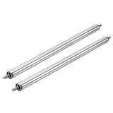 QUARKZMAN Edelstahl-Förderrollen 1 Durchmesser 16 Länge Schwerkraft-Getriebe-Ersatzteil Verzinktes Ende (Silber, Packung mit 2)