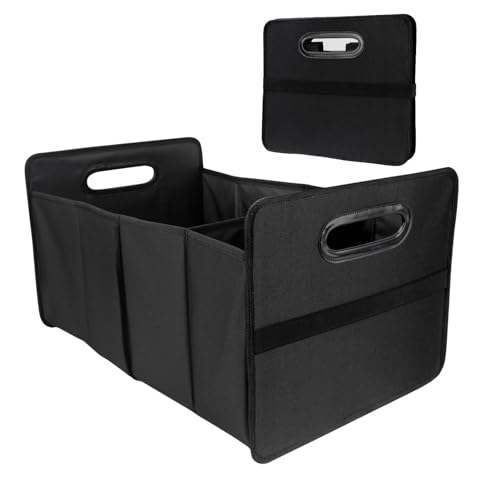 Organizador para maletero de SUV, organizador de la compra para coche, multiusos, portátil, organizador de maletero, consolas de coche y organizador con 2 compartimentos, gran capacidad,