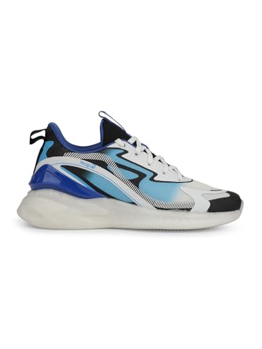 Image of Liberty LEAP7X White Sports Shoes for Men - Memory Foam Lace-Up Sports Wear
