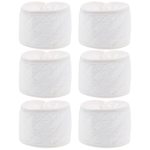 Image of EXCEART Baby Belly Protection Belt 6Pcs Cotton Newborn Umbilical Cord Navel Band Infant Belly Wrap Soft White 15.94X3.54 Inch