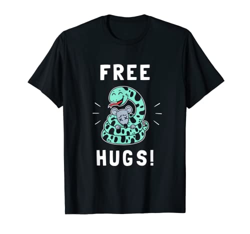 Free Hugs T-Shirt - Funny Python Snake Anaconda Joke Tee