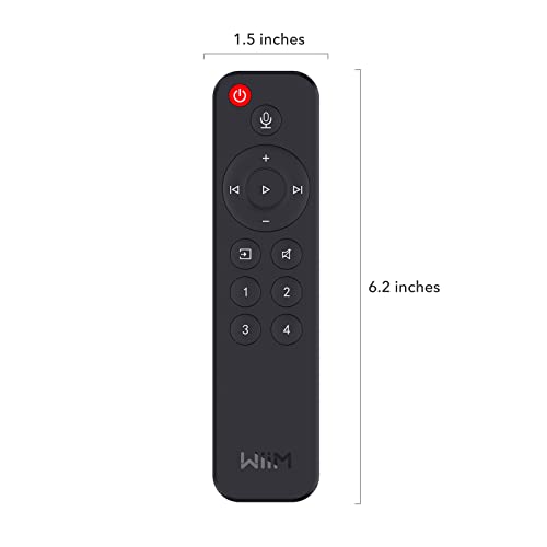 WiiM Voice Remote for WiiM Music Streamers and Amplifiers Push-to-Talk, 4 Music Preset Buttons, Black - Image 2