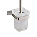 Produktbild Weare Home SUS304 Edelstahl Toilettenbürstenhalter mit Glasbecher Silber Modernes einfaches Design Gebürstet Finished Wandhalterung Bohren