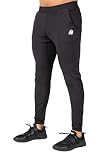 Gorilla Wear Hamilton Hybrid Pants - schwarz - Jogginghose zum Laufen joggen Sport Alltag Freizeit Enge Passform starker Halt Kompression mit Logo Polyester elasthan schweißableitend, XXL