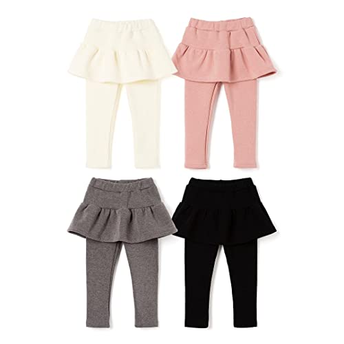 Ozkiz Toddler Girls Fleece Lined Warm Winter Skirted Leggings with Skirt4