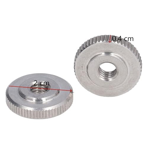 Fafeicy 10 Stück M6 Gerändelte Rändelmutter, 304 Edelstahl Flachkopf Durchgangsloch Handanzugsmutter, DIN467 Standard, für Gängige 3D-Druckerbetten, Werkzeugmaschinen (M6)