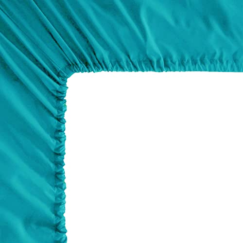 Image of Mocassi King Sheet Set - Luxury Hotel 1800 Premier Bedding Sheets & Pillowcases - Ultra Soft Breathable & Cooling Bed Sheets - Deep Pocket - Wrinkle Resistant - 6 Piece Set - King, Teal