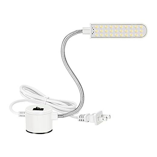 Amazing power Sewing Machine Light LED Flexible Gooseneck Work Lamp with Magnetic Mount Base for Workbench Lathe Drill Press