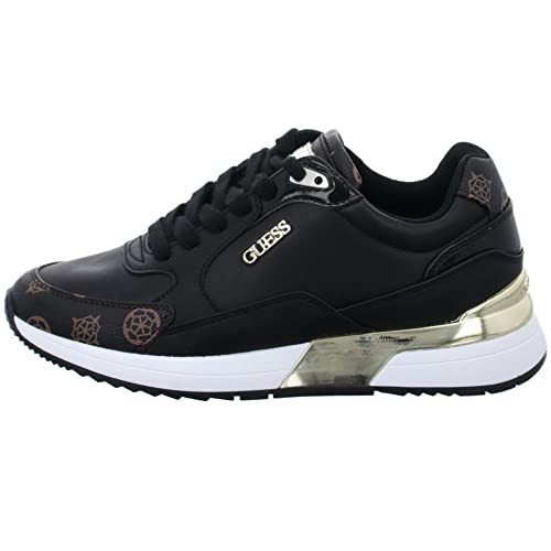 GUESS Moxea, Zapatillas Deportivas Mujer, Black Brown Ochra, 39 EU