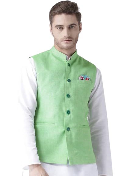 ek rag Men's Nehru Jacket in Traditional Indian Style size 42-picture-41