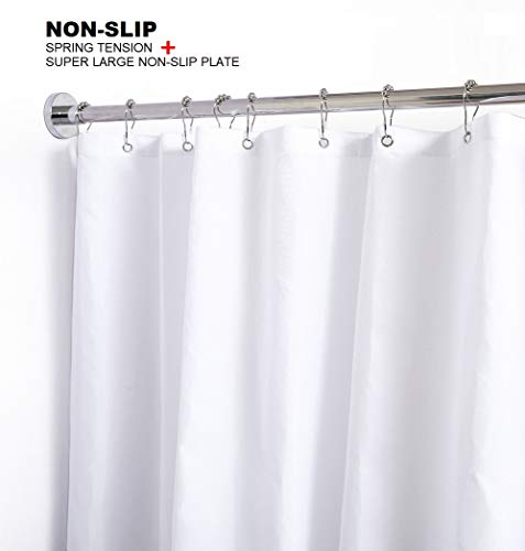 Image of BRIOFOX Shower Curtain Rod 43-73 Inches, Rustproof and Non-Slip Spring Tension Rod for Window or Bathroom, Polished 304 Stainless Steel