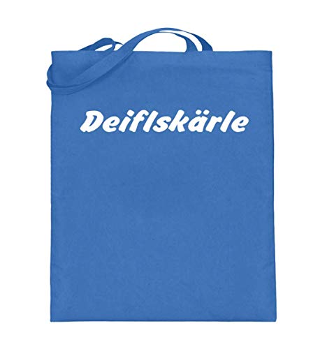 Sac en toile de jute Schwaben grand volume bleu à anses renforcées