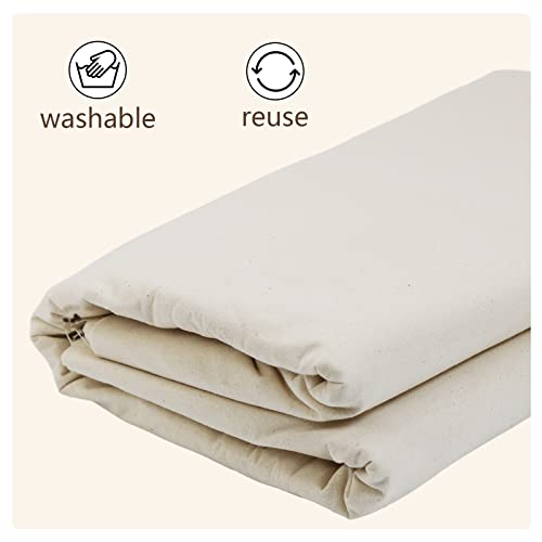 Hotgoden Medium Weight 100% Cotton Muslin Fabric: 63 Inch X 2,5,10 Yards Unbleached Muslin Linen Fabric Material For Sewing Material Apparel Cloth #TOP2