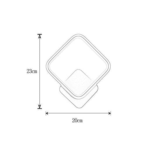 Lámpara de pared interior LED de 12W moderna y rectangular 5