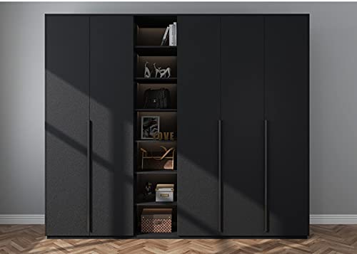 17.51''X118''Black Wallpaper Peel And Stick Wallpaper Removable Self Adhesive Black Contact Paper Matte Textured Waterproof Cabinet Bathroom Wallpaper #TOP5