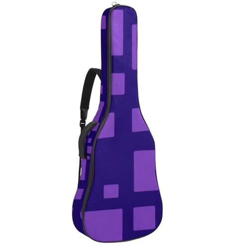 Housse de guitare pour guitare acoustique 40-42 pouces sac de transport violet géométrique