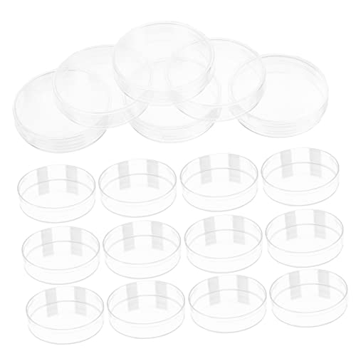 VILLFUL 30個入り透明培養皿 蓋付きプラスチック製 耐薬品性 学校理科実験 教育用培養板