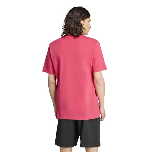 adidas Herren Essentials Linear Single Jersey Shirt, Power pink/Black, S – Ansicht 2