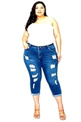 Pc-7722 Dark Blue Ripped Jeans
