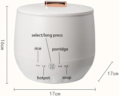 MISKYN Electric Rice Cooker 1.6L, Mini Rice Cooker for 1-2 Individuals, with Non-Stick Ceramic Coating And Stainless Steel Lid, Hot Pot for Apartment/Small Kitchen, Blue - Image 6