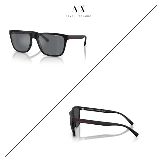 Armani Exchange AX4080S Square Sunglasses For Men +BUNDLE with ACCESSORY EYEWEAR KIT3