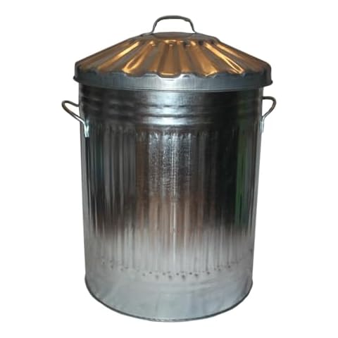 OptiProducts® 60L Galvanised Metal Bin Cover