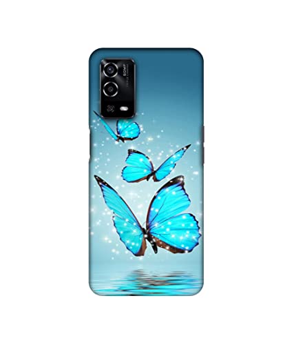 Image of Flying Butterflies Design 3D Printed Hard Back Case Cover for Oppo A55 4G