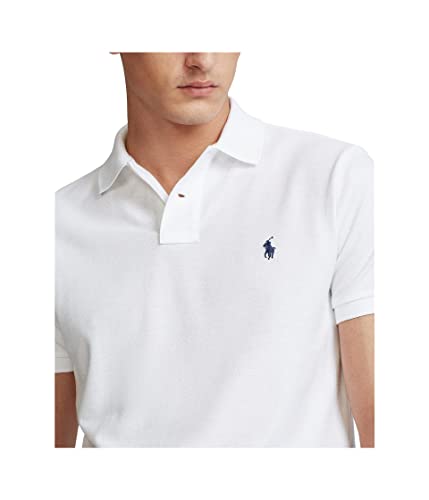 Image of POLO RALPH LAUREN Custom Slim Fit Mesh Polo White MD