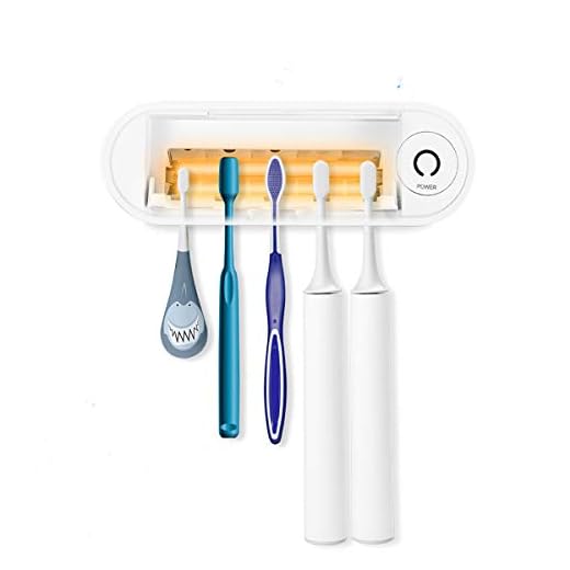MECO Portacepillo de Dientes Esterilizador UV 5 Minutos con Función de Secado, 5 Puertos Esteriliza Automático Cada 4 Horas Soporte eléctrico de Pared, para Familia Regalo