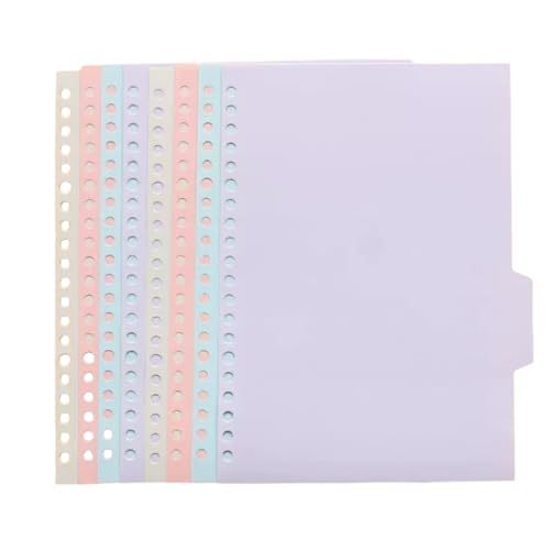 PP製 インデックス仕切りカード 8枚 16枚セット 4色 ラベルタブ付き ファイル整理 オフィス 学校 家庭用 文房具 ノート バインダー 分類 整理整頓 見やすい 盛り上がりデザイン 耐摩耗性 厚手 PP素材 カラー分け 多用途 (A5(20穴)です,