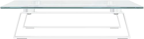 Miniatura 5 de Soporte para monitor blanco 15.7 "x 13.8" x 3.1" vidrio templado y metal SH20332A