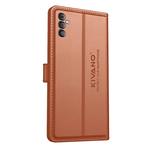 Image of KIVANO Samsung Galaxy F13 4G / F23 / M13 4G Flip Cover | Leather Finish | Inside Pockets & Inbuilt Stand | Shockproof Wallet Style Magnetic Closure Back Cover Case