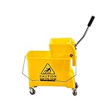Côté Appuyez sur Wringer Combo Commercial MOP Seau sur roues