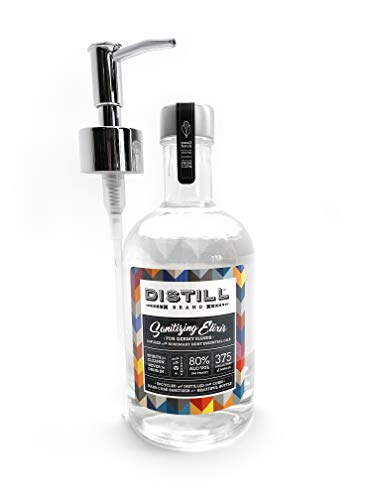Distill Brand Sanitizing Elixir™ in 375 ml Glass Display Bottle — Rosemary Mint