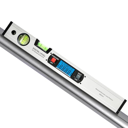 Image of eoutil 16.3 Inch Digital Level with Backlit LCD – High-Precision Inclinometer (0.1° Accuracy) – 360° Angle Finder with Magnetic Base, ABS/INC Modes – for Construction, Woodworking, Metalworking