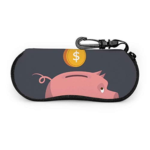 Preisvergleich Produktbild Arvolas Pink Pig Sparschwein Geld Brillenetui Sonnenbrillenetui Light Portable Neopren Reißverschluss Soft Case Sonnenbrillenbeutel