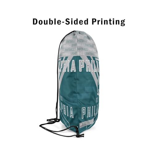 jejeloiu Football Sports Drawstring Sackpack 13"x15.7" Philadelphia Drawstring Backpack American Football Gifts for Football Fans Football City Drawstring Bags Rugby Sports Waterproof Cinch Bag4