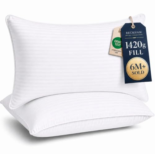 Beckham Hotel Collection Bed Pillows King Size Set of 2 - Down...