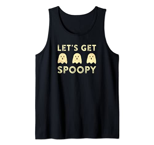 Let's Get Spoopy Funny Spooky Halloween Fantasma Meme Camiseta sin Mangas